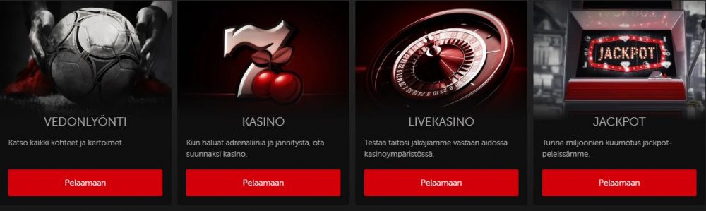 Betsafe casinolta löytyy monta pelityyppiä