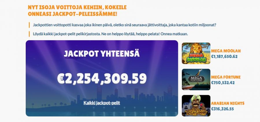 Cashmio Casino jackpot pelit