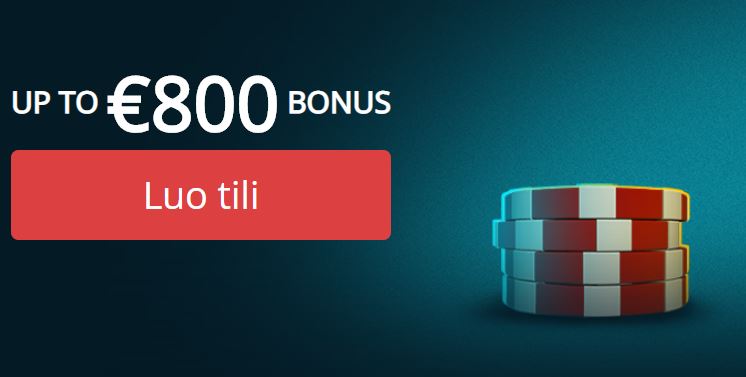 Casinoland bonus 800 euroa