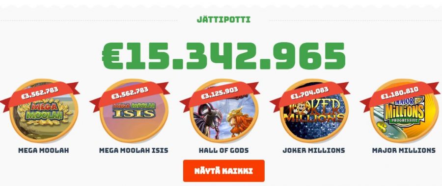 Casino Calzone jättipotit