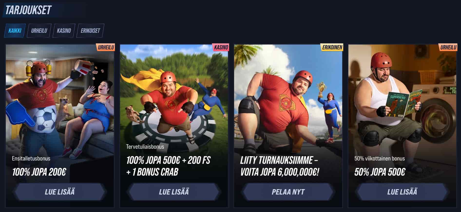 Vegas Hero Casino bonuksia