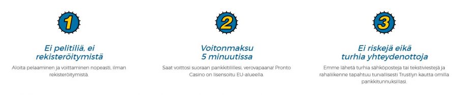 Pronto Casino voitonmaksu