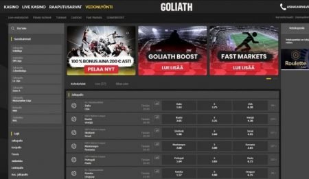 goliath casinon vedonlyönti