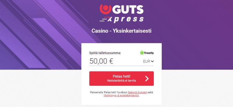 GutsXpress Casino yksinkertaisesti