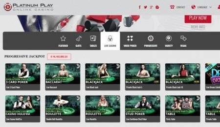 platinum play live casino