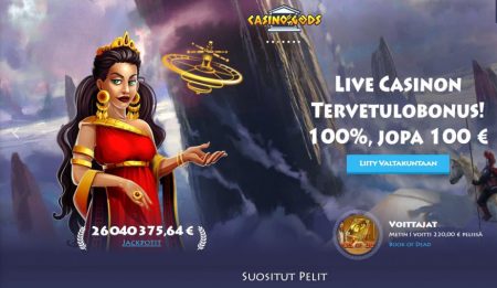 Casino Gods livekasino bonus