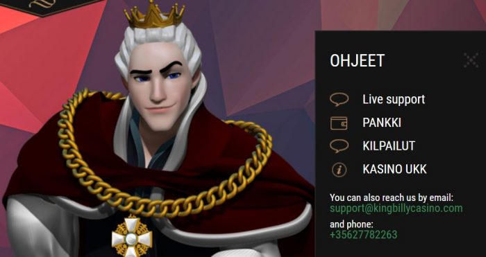 King Billy ohjeet