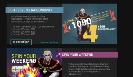 King Billy tervetulobonus