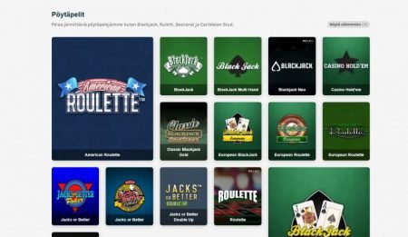 suosituimmat pöytäpelit myös live casinolla