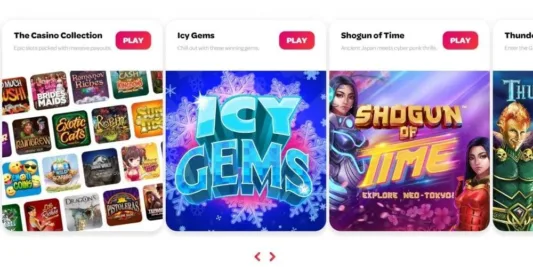 Spin casinon pelivalikoima