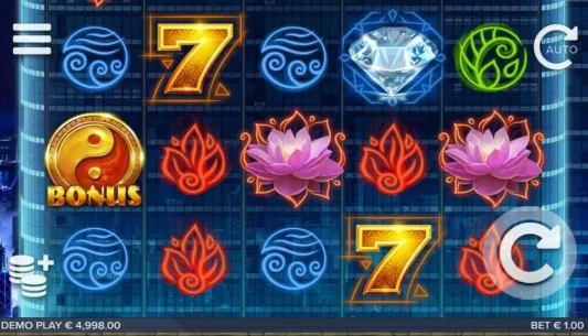 Hong Kong Tower kolikkopelin ruudukko ja symbolit