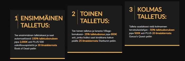 tervetulobonus jackpotvillage