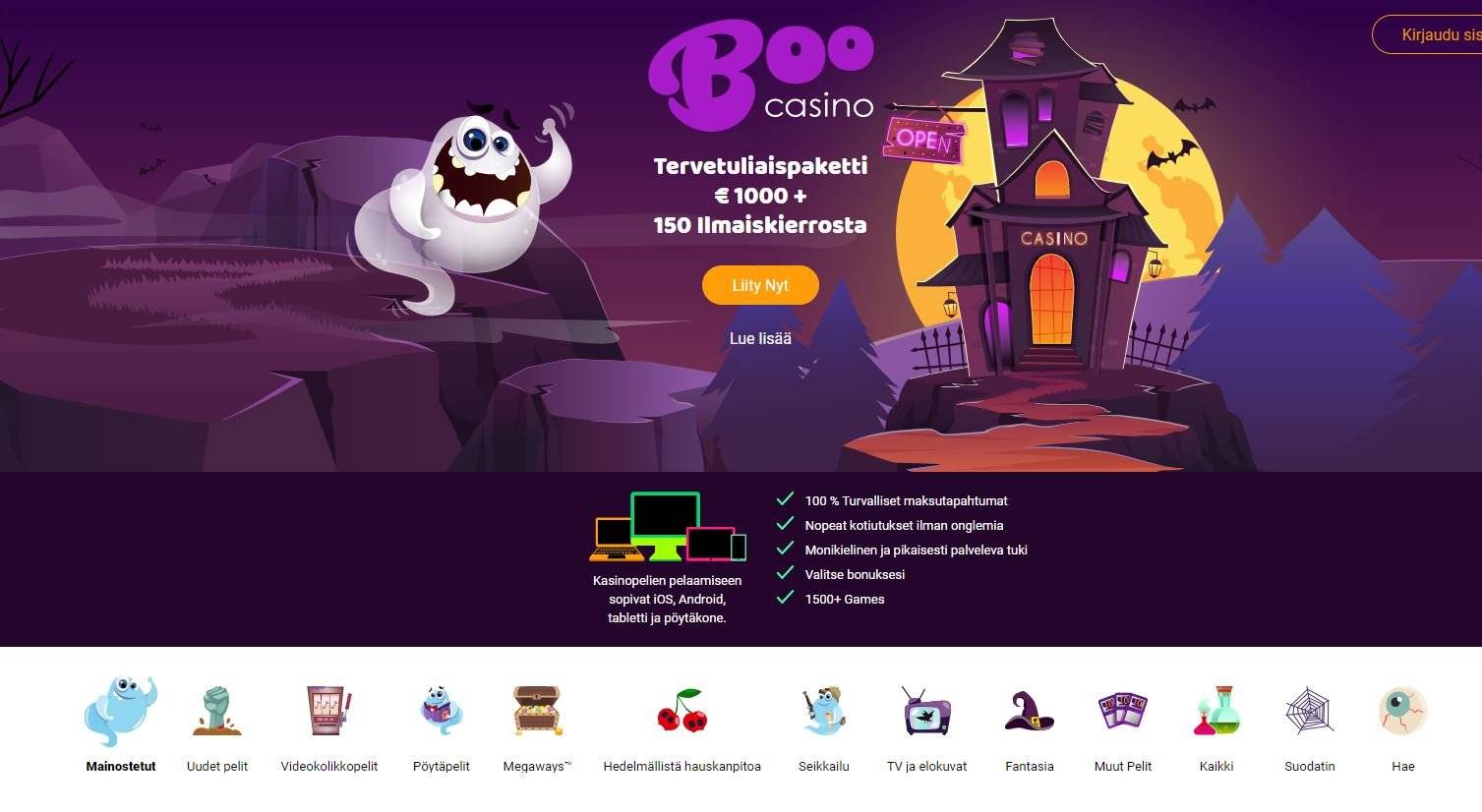 Boo Casino etusivu