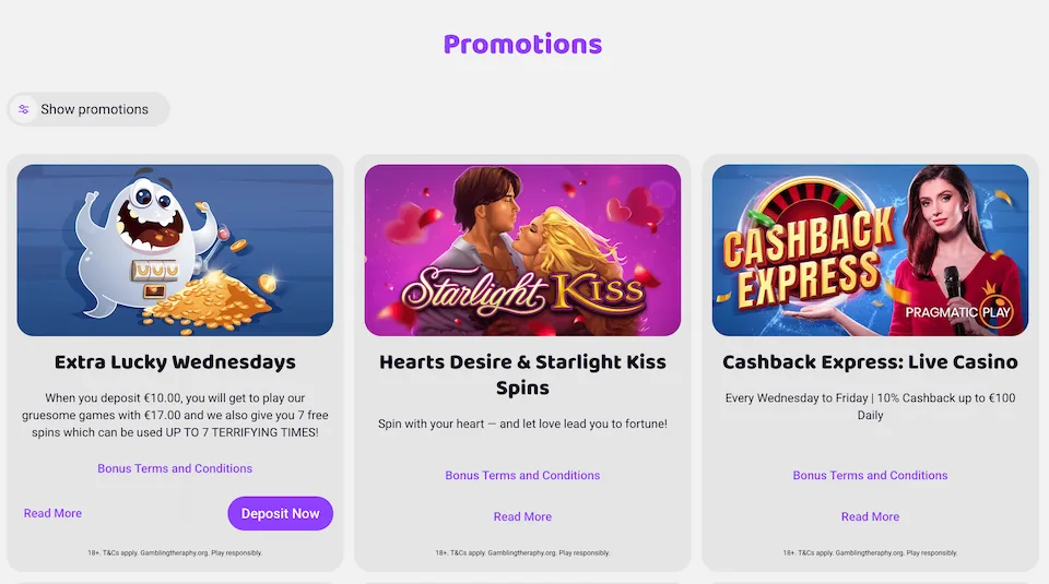 Boo Casinolla tarjottavat kampanjat