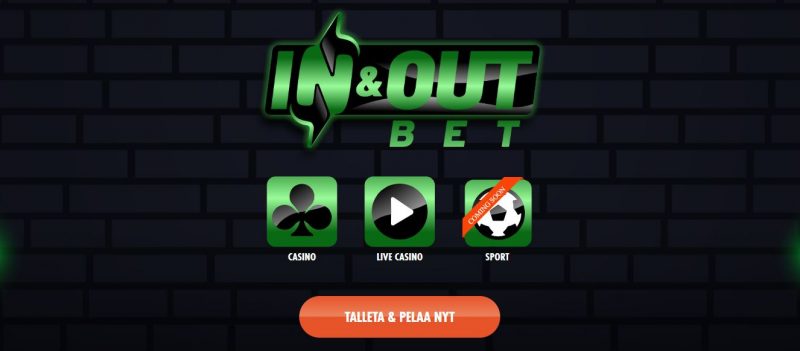 InAndOutBet ulkoasu