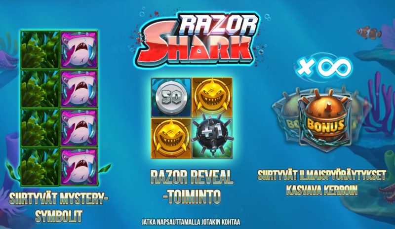 Razor Shark erikoistoiminnot
