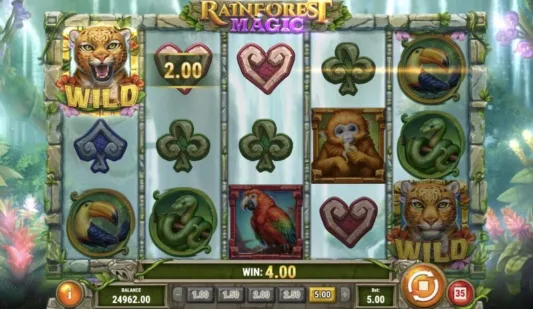 Rainforest Magic wild-symboli