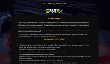 Fastpay Casino tietoa meistä