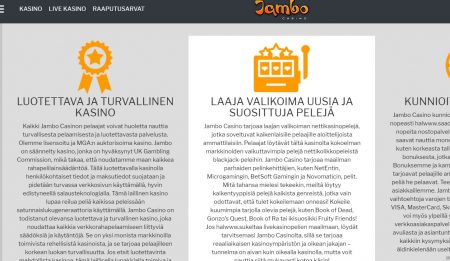 Jambo Casino periaatteet