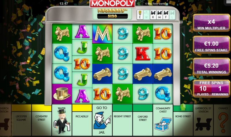Monopoly megaways ilmaiskierrokset käynnissä