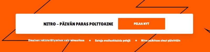 Nitro Casino päivän polttoaine