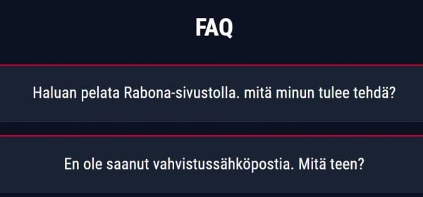 Rabona FAQ