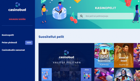 Casinobud pelivalikoima