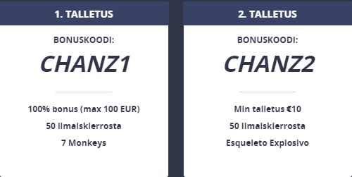 Chanz tervetulobonus