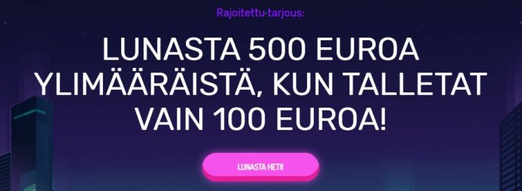 Neon Vegas tervetulobonus