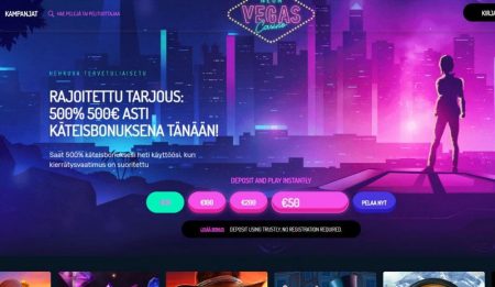 Neon Vegas Casino etusivu