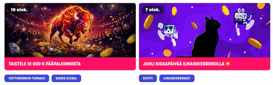 Caxino Casinolla järjestettäviä kampanjoita