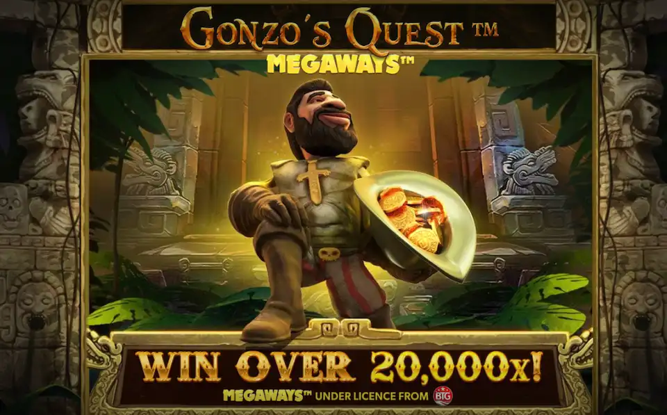 Gonzo's Quest pelin maksimivoitto on jopa 20 000x
