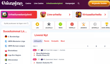 Gransino Casino vedonlyönti