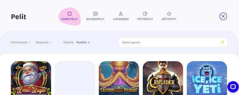 Emojino Casino pelivalikoima