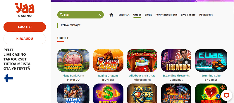 Yaa casino etusivu