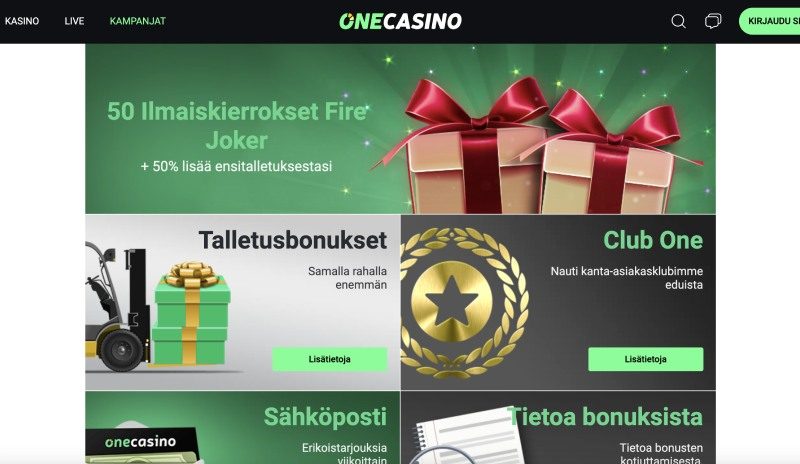 One Casino kampanjat
