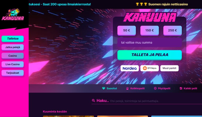 Kanuuna Gambling yritysarvio 2024 280 käteiskierrosta