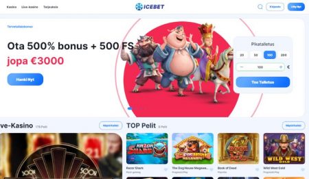 IceBet Casino etusivu