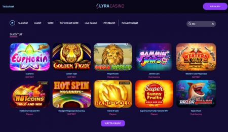 Lyra Casino kolikkopelit