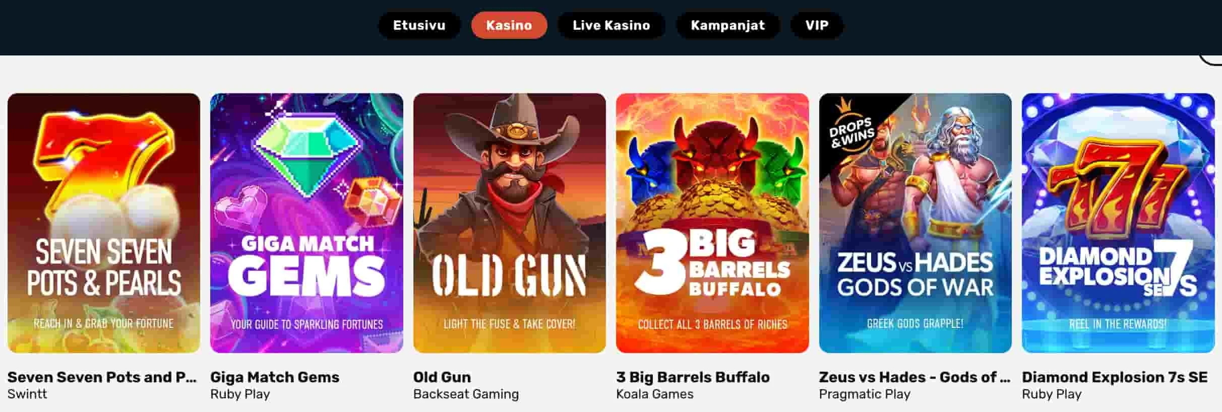 Rapid Casino slotit