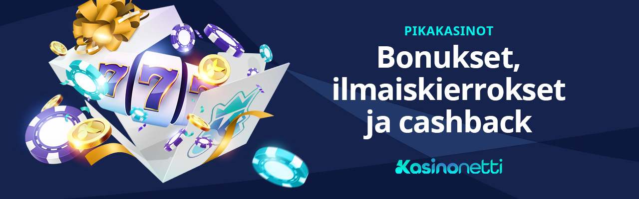 Kasinot ilman rekisteröitymistä - bonukset, ilmaiskierrokset ja cashback