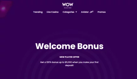 Wow Casino tervetuliasbonus