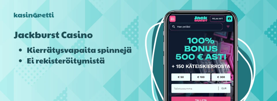 Jackburst Casino on käteiskierroksia tarjoava pikakasino