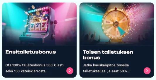 Jackburst Casinon tervetuliaisbonus on kaksiosainen