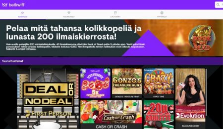 Betkwiff Casino etusivu