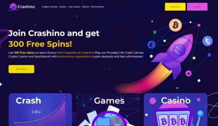 Crashino Casino etusivu