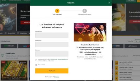 Tusk Casino pelitilin avaus