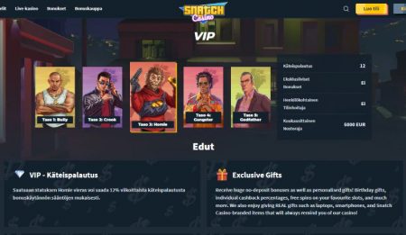 Snatch Casino VIP-ohjelma