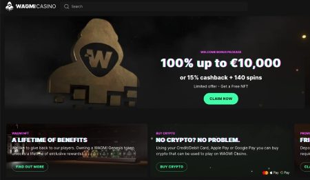 Wagmi Casino etusivu