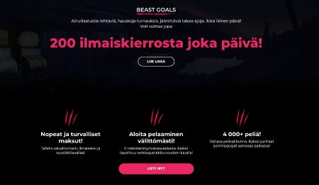 Beastino, ilmaiskierroksia päivittäin